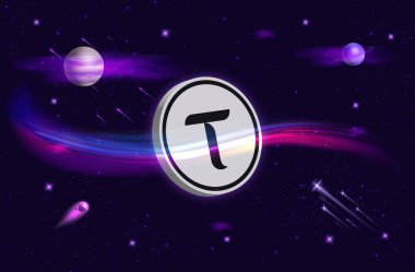 Bitttensor-tao kripto para birimi resimleri. 3 boyutlu illüstrasyon. dijital paralar.