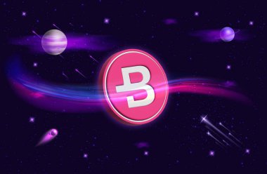 dijital arkaplanda teknoin-bcn şifreli para birimi resimleri. 3d illüstrasyon.