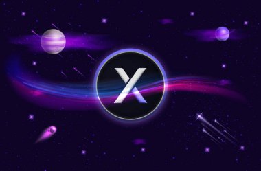 Dijital arkaplanda dydx şifreleme resmi. 3d illüstrasyon.