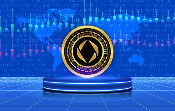 ethereum name-ens sanal para birimi resimleri. 3d illüstrasyon