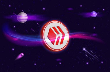 Dijital arkaplanda kripto para birimi görüntülerini göster. 3d illüstrasyon.