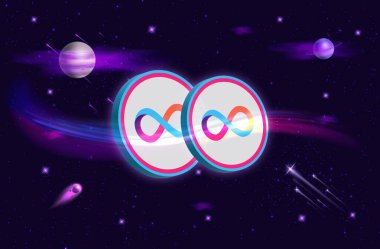 Dijital arkaplanda internet bilgisayar-icp şifreli para birimi resimleri. 3d illüstrasyon.