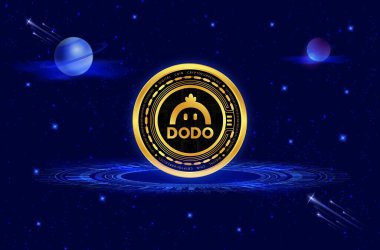 Dijital arkaplanda dodo sanal para birimi resmi. 3d illüstrasyon.