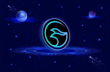 Manta network-manta para şifreli para birimi resmi dijital arkaplanda. 3d illüstrasyon.