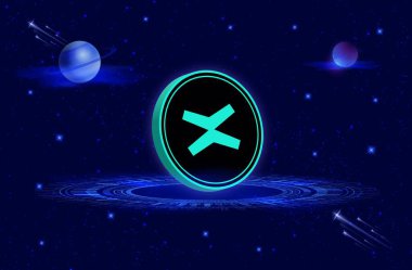 Dijital arkaplandaki çoklayıcılar x-egld şifreli para birimi resimleri. 3d illüstrasyon.