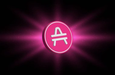 Dijital arkaplanda amfi kripto para birimi resimleri. 3d illüstrasyon.