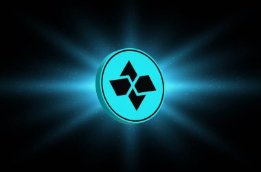 dijital arkaplanda kartesi-ctsi sanal para birimi resmi. 3d illüstrasyon.