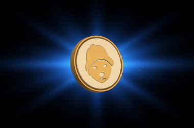 Dijital arkaplanda sanal para birimi resimleri var, tamam mı? 3d illüstrasyon