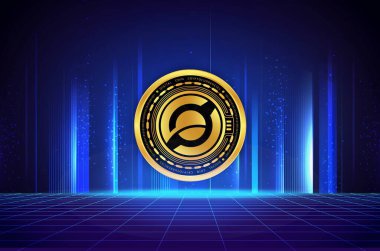 dijital arkaplanda yatay-zen şifreleme resimleri. 3d illüstrasyon.