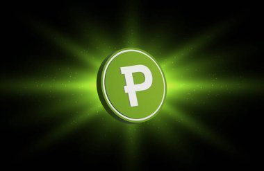 Paribu sanal para birimi resimleri. 3d illüstrasyon.