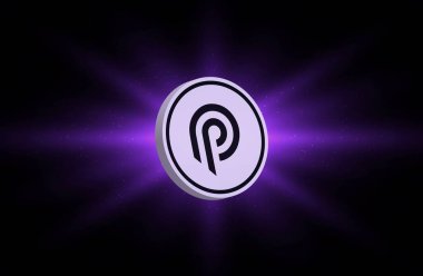 Dijital arkaplanda Pyth network para logosu resmi. 3d illüstrasyon.