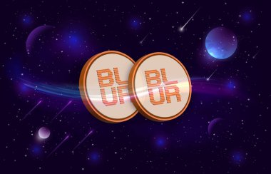 Dijital arkaplanda bulanık şifreli resimler. 3d illüstrasyon.