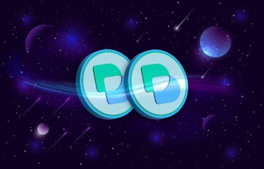 Güzel protokol-bb sanal para birimi görüntüleri dijital arkaplanda. 3d illüstrasyon.