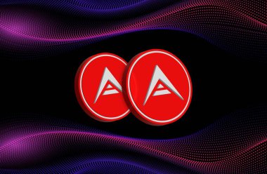 Dijital arkaplanda sanal para birimi görüntüsü. 3d illüstrasyon.