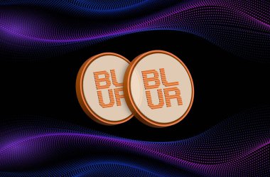 Dijital arkaplanda bulanık şifreli resimler. 3d illüstrasyon.