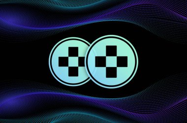 Dijital arkaplandaki yonca finans logosu görüntüleri. 3d illüstrasyon.