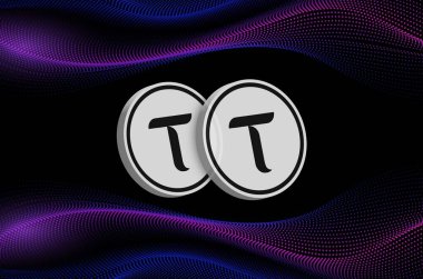 Bitttensor-tao kripto para birimi resimleri. 3 boyutlu illüstrasyon. dijital paralar.