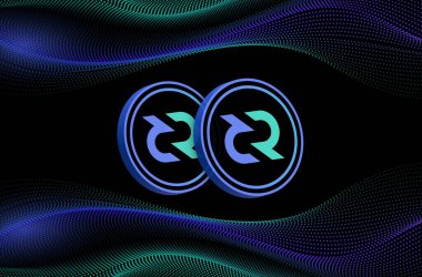 Dijital arkaplanda dekont-dcr sanal para birimi resmi. 3B çizimler.