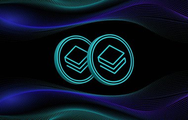 Dijital arkaplanda stratis-strax sanal para birimi görüntüleri. 3d illüstrasyon.