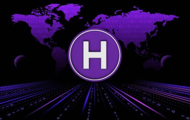 Dijital arka planda kava ödünç para biriminin görüntüsü. 3B çizimler.