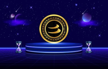 Dijital arkaplanda beta-beta şifreleme resmi. 3d illüstrasyon.