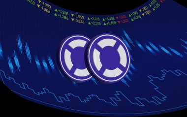 GT protokol-gtai sanal para birimi görüntüleri dijital arkaplanda. 3d illüstrasyon.