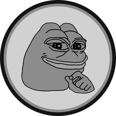 Soyut arka planda pepe kripto para birimi logosu png çizimleri. 3d illüstrasyon.