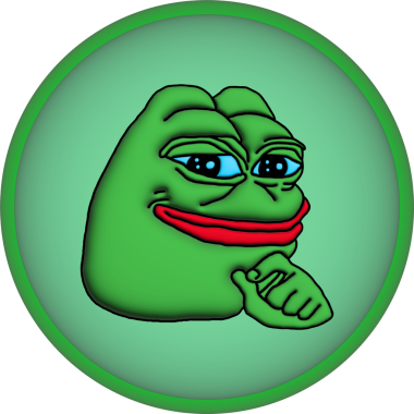 Soyut arka planda pepe kripto para birimi logosu png çizimleri. 3d illüstrasyon.