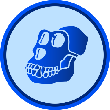 Soyut arka planda apekoin-maymun kripto para birimi logosu çizimleri. 3d illüstrasyon.