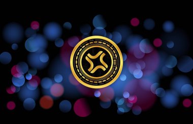 Dijital arkaplanda Jito-jto kripto para birimi resimleri. 3d illüstrasyon.