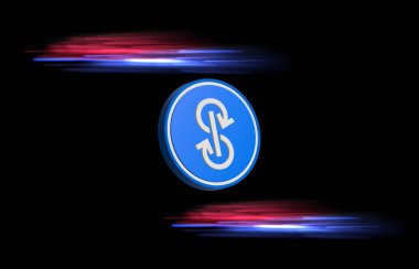 Dijital arka planda özlemle-yfi kripto para birimi logoları. 3d illüstrasyon.