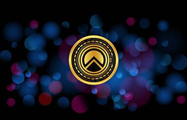 Dijital arkaplanda zircuit-zrc para logosu resimleri. 3d illüstrasyon.