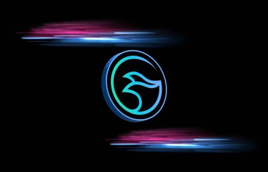 Manta network-manta para şifreli para birimi resmi dijital arkaplanda. 3d illüstrasyon.