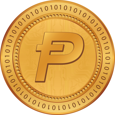 Potcoin-pot kripto para birimi çizimleri soyut arkaplanda. 3d illüstrasyon.