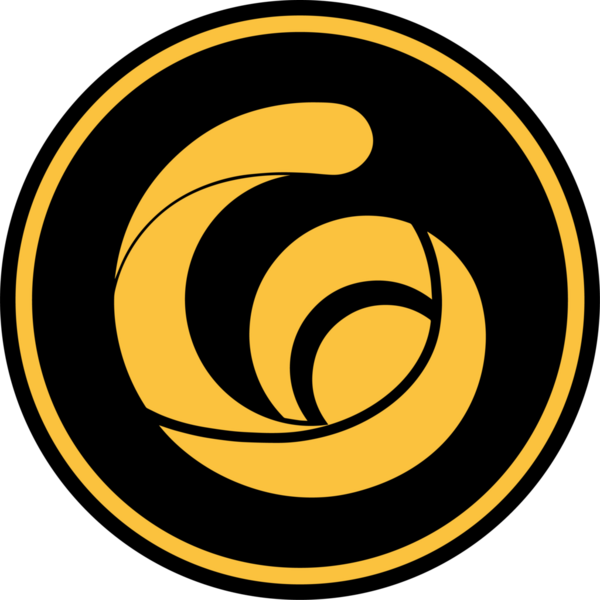 Radio caca-raca cryptocurrency logo illustrations on abstract background. 3d illustrations.