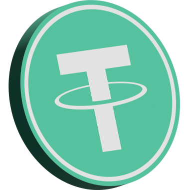 Soyut arkaplanda bağlantı-usdt şifreli para birimi logosu çizimleri. 3d illüstrasyon.