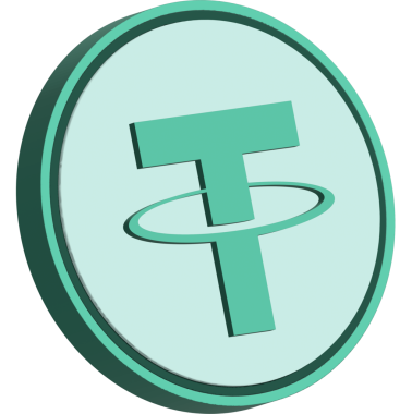 Soyut arkaplanda bağlantı-usdt şifreli para birimi logosu çizimleri. 3d illüstrasyon.