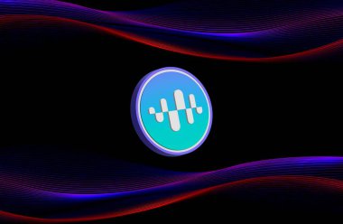 Enzim-mIn dijital arkaplanda sanal para birimi görüntüsü. 3B çizimler.