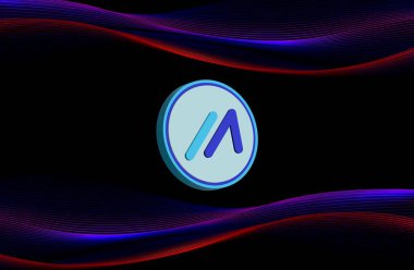 Dijital arka planda kılıçbalığı havuzu kripto para birimi görüntüleri. 3d illüstrasyon.