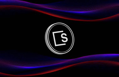 Dijital arkaplanda skale-skl şifreli para birimi logoları var. 3d illüstrasyon.