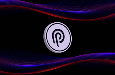 Dijital arkaplanda Pyth network para logosu resmi. 3d illüstrasyon.