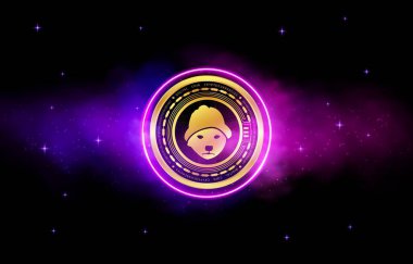 Dijital arkaplanda sanal para birimi resimleri var, tamam mı? 3d illüstrasyon