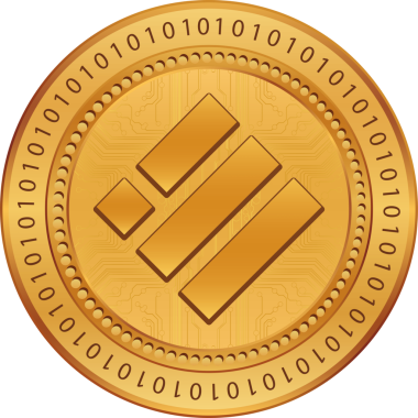 Soyut arkaplanda binance usd-busd kripto para birimi çizimleri. 3d illüstrasyon.