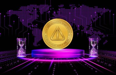 notcoin-not cryptocurrency logo illustrations on abstract background. 3d illustrations. clipart