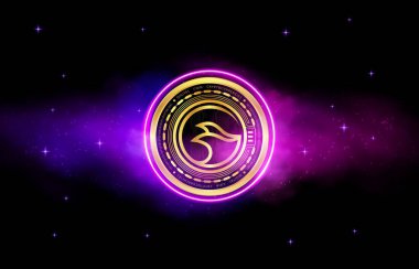 Manta network-manta para şifreli para birimi resmi dijital arkaplanda. 3d illüstrasyon.