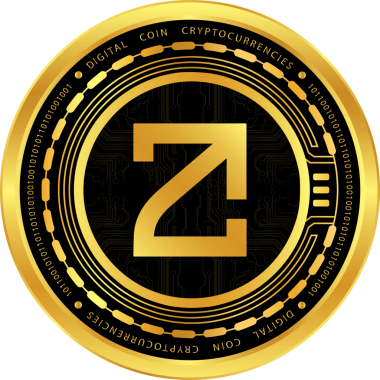 Soyut arka planda zetachain-zeta kripto para birimi çizimleri. 3d illüstrasyon.