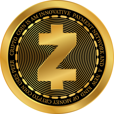 zcash-zec kripto para birimi çizimleri soyut arka planda. 3d illüstrasyon.