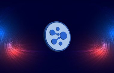 Dijital arka planda bir elf sanal para birimi görüntüsü. 3d illüstrasyon.