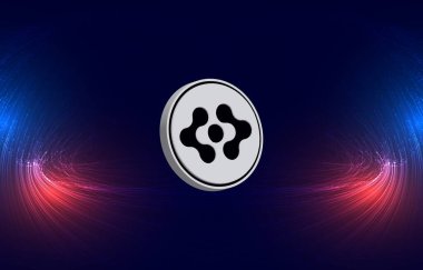 Dijital arkaplanda yapay süper zeka İttifak-fet sanal para birimi görüntüsü. 3d illüstrasyon.