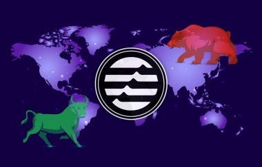 dijital arkaplanda aptos-apt şifreleme resimleri. 3d illüstrasyon.